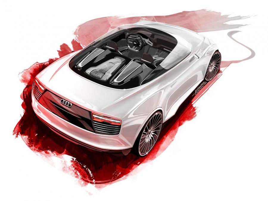 Эскиз Audi e-Tron Spyder Concept 2010 года  (фото 36 из 105)